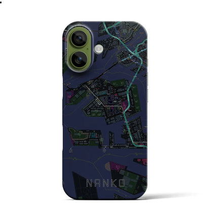 【南港（大阪府）】地図柄iPhoneケース（バックカバータイプ）