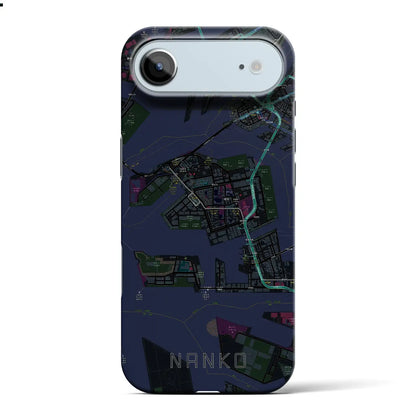 【南港（大阪府）】地図柄iPhoneケース（バックカバータイプ）