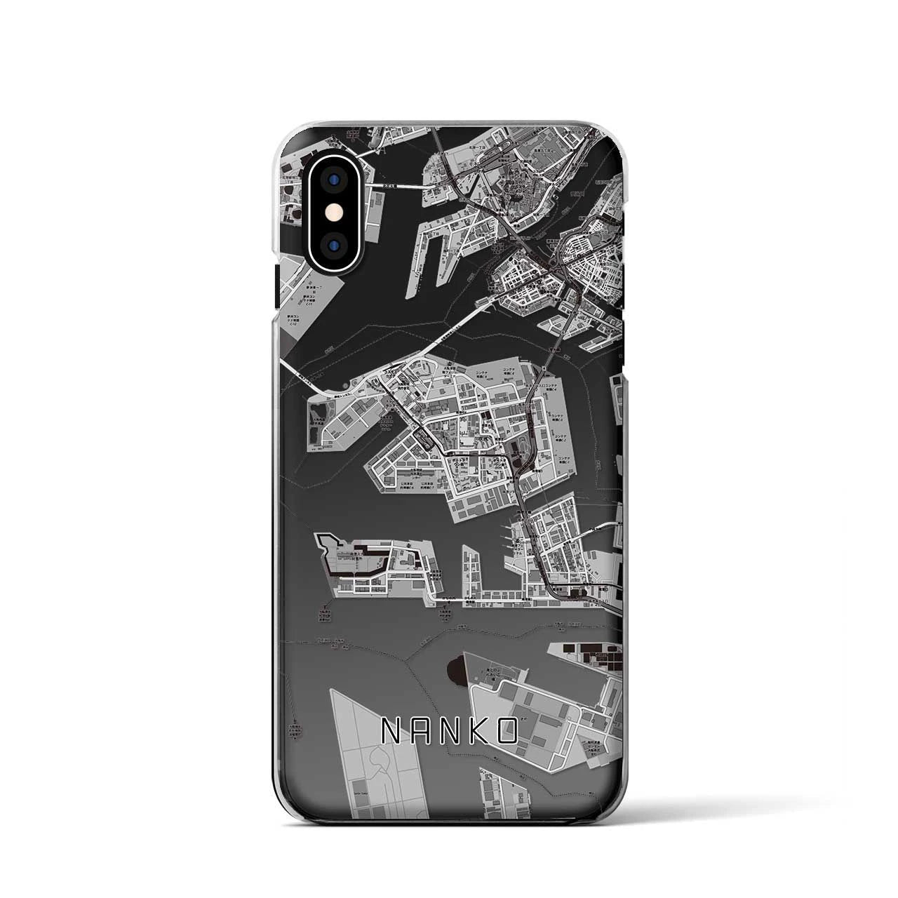 【南港（大阪府）】地図柄iPhoneケース（クリアタイプ）