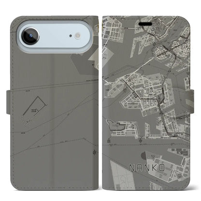 【南港（大阪府）】地図柄iPhoneケース（手帳タイプ）