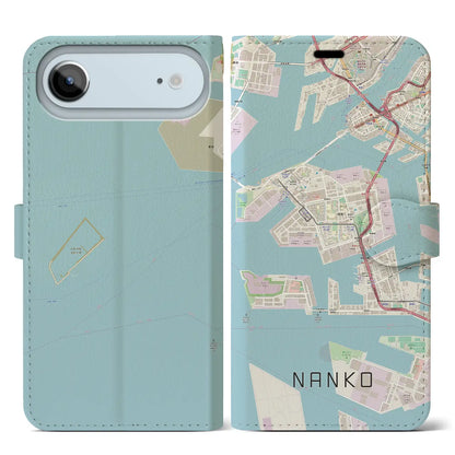 【南港（大阪府）】地図柄iPhoneケース（手帳タイプ）