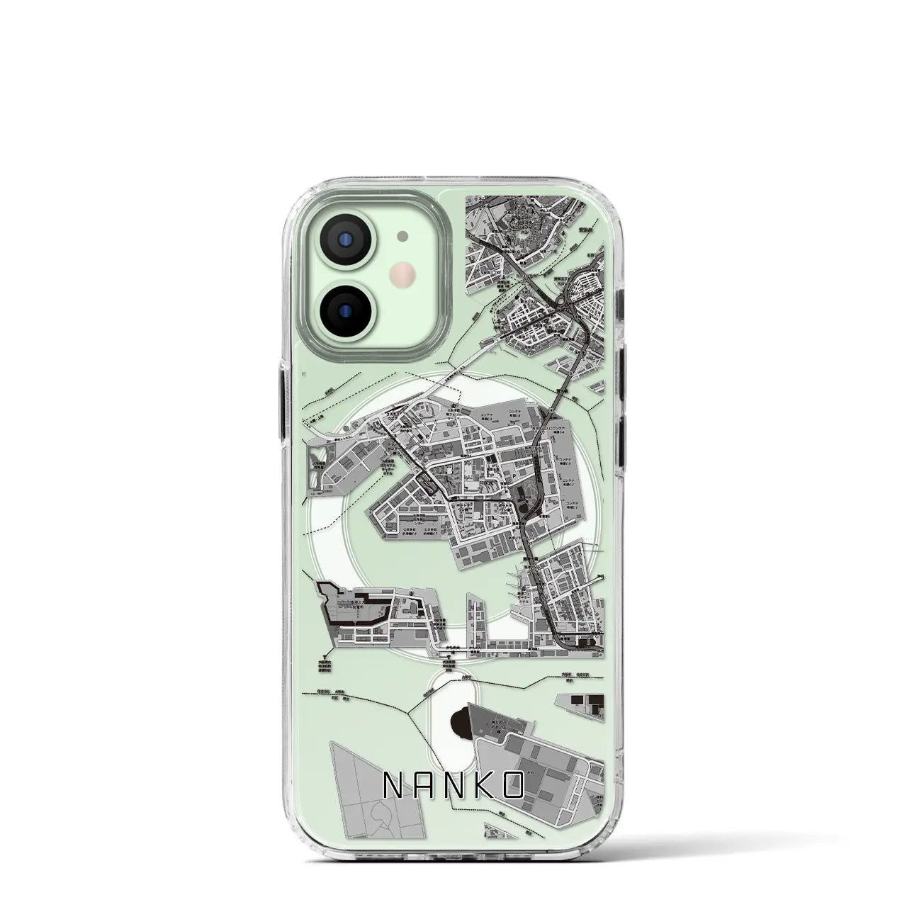【南港（大阪府）】地図柄iPhoneケース（MagSafeタイプ）