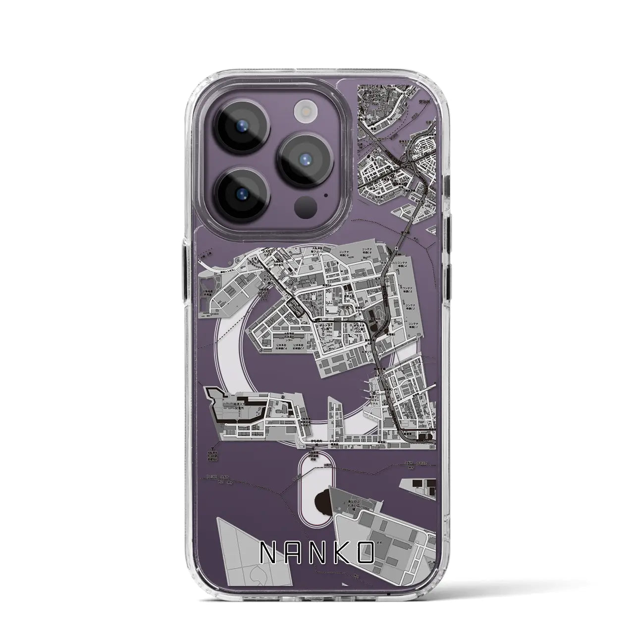 【南港（大阪府）】地図柄iPhoneケース（MagSafeタイプ）
