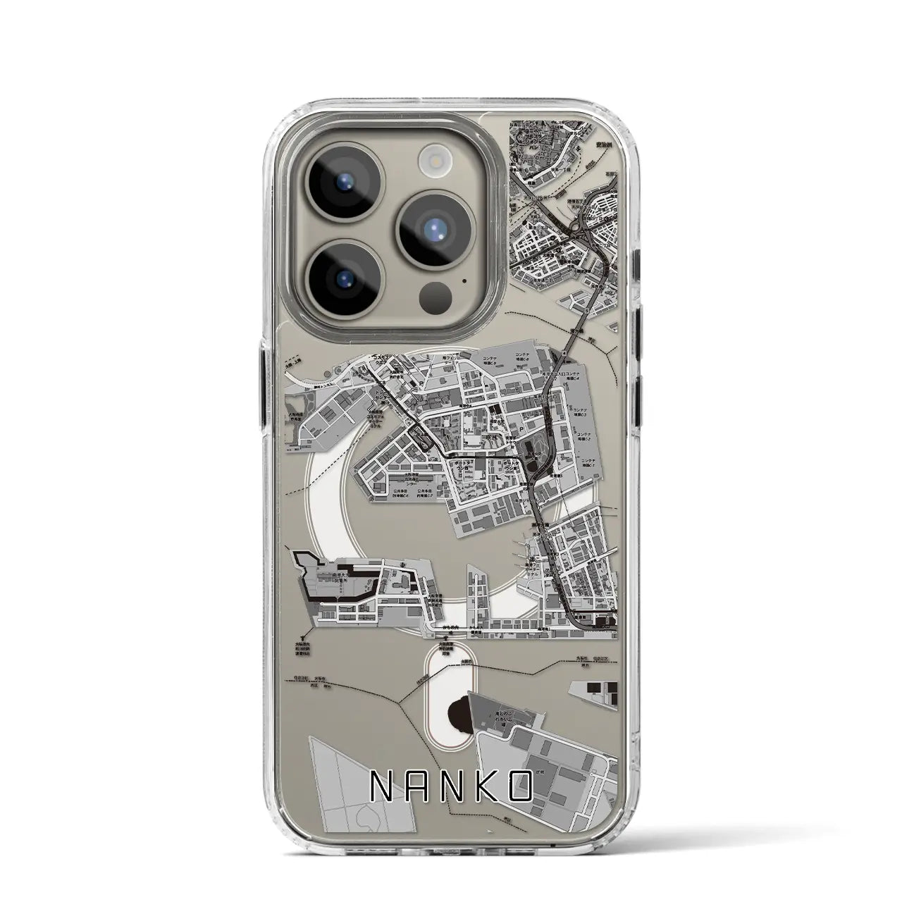 【南港（大阪府）】地図柄iPhoneケース（MagSafeタイプ）