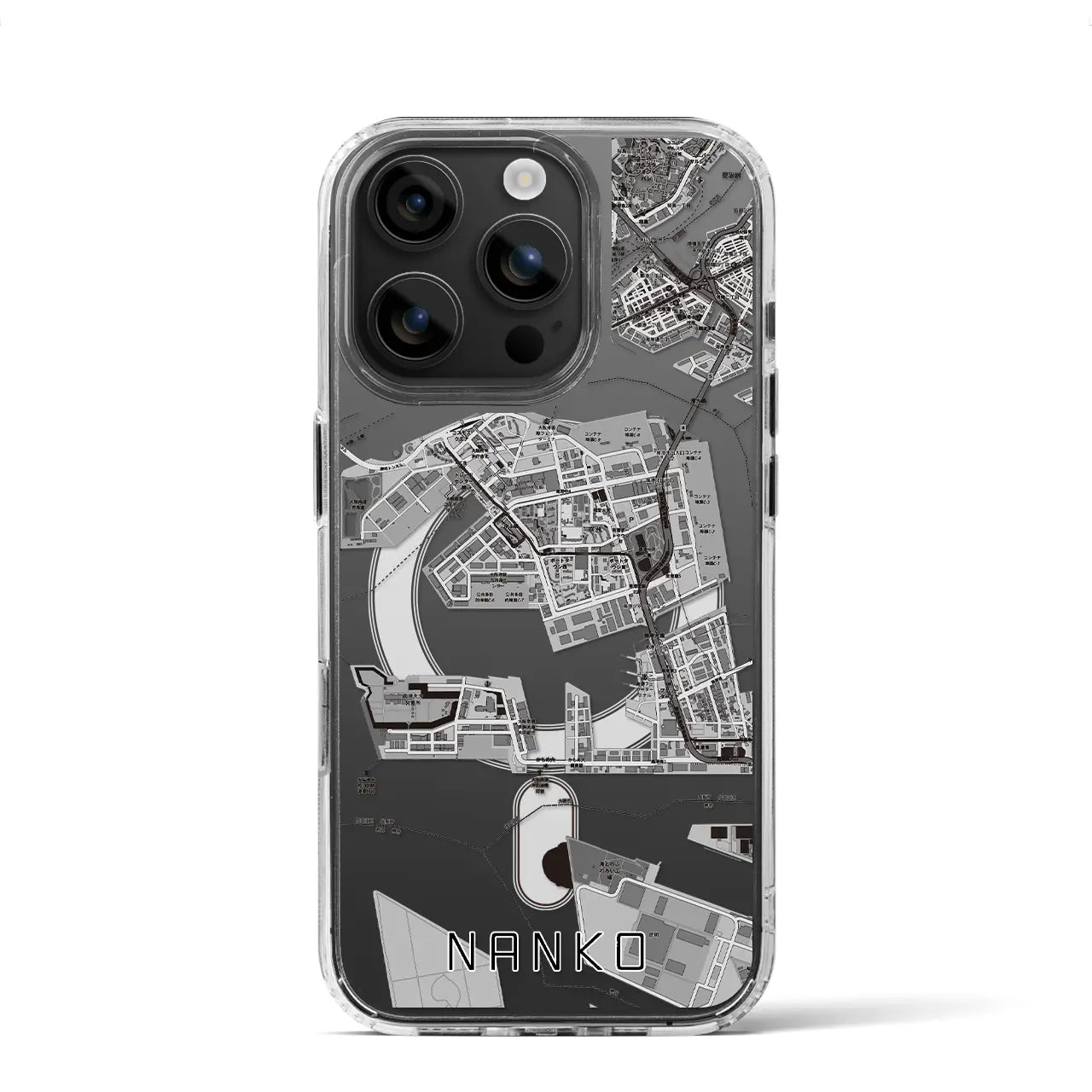 【南港（大阪府）】地図柄iPhoneケース（MagSafeタイプ）