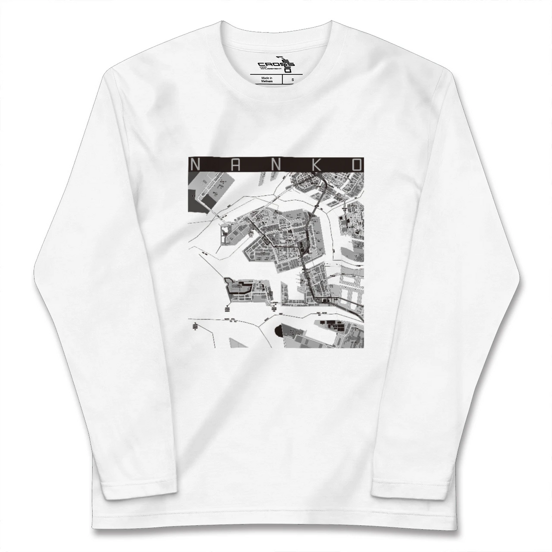 【南港（大阪府）】地図柄ロングスリーブTシャツ