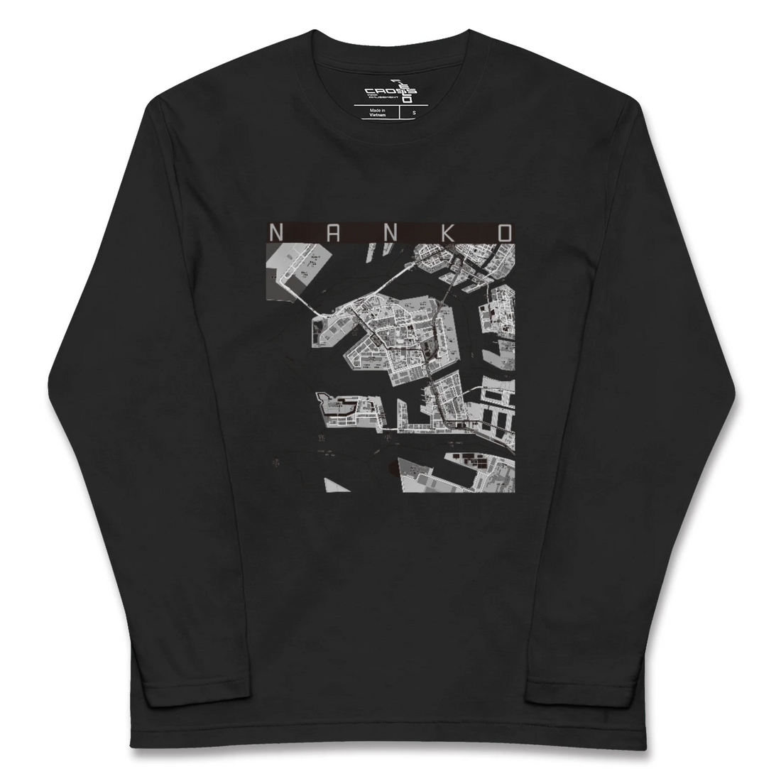 【南港（大阪府）】地図柄ロングスリーブTシャツ