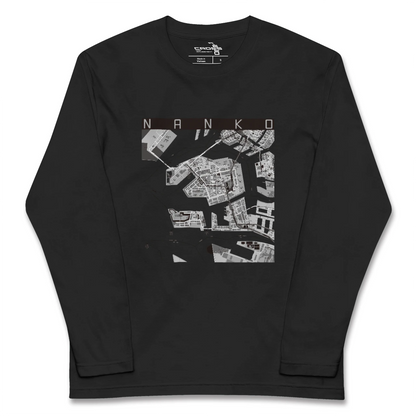 【南港（大阪府）】地図柄ロングスリーブTシャツ