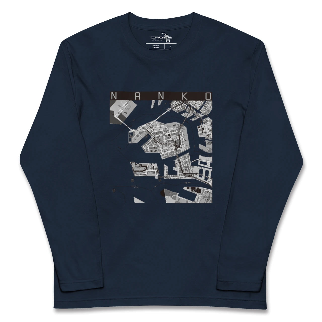 【南港（大阪府）】地図柄ロングスリーブTシャツ