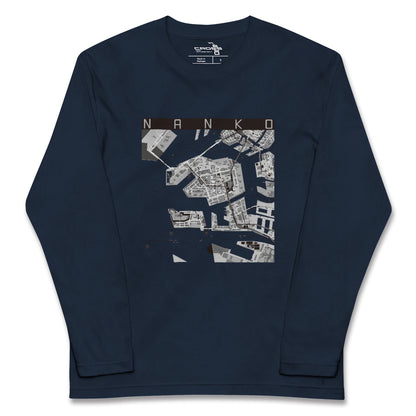 【南港（大阪府）】地図柄ロングスリーブTシャツ