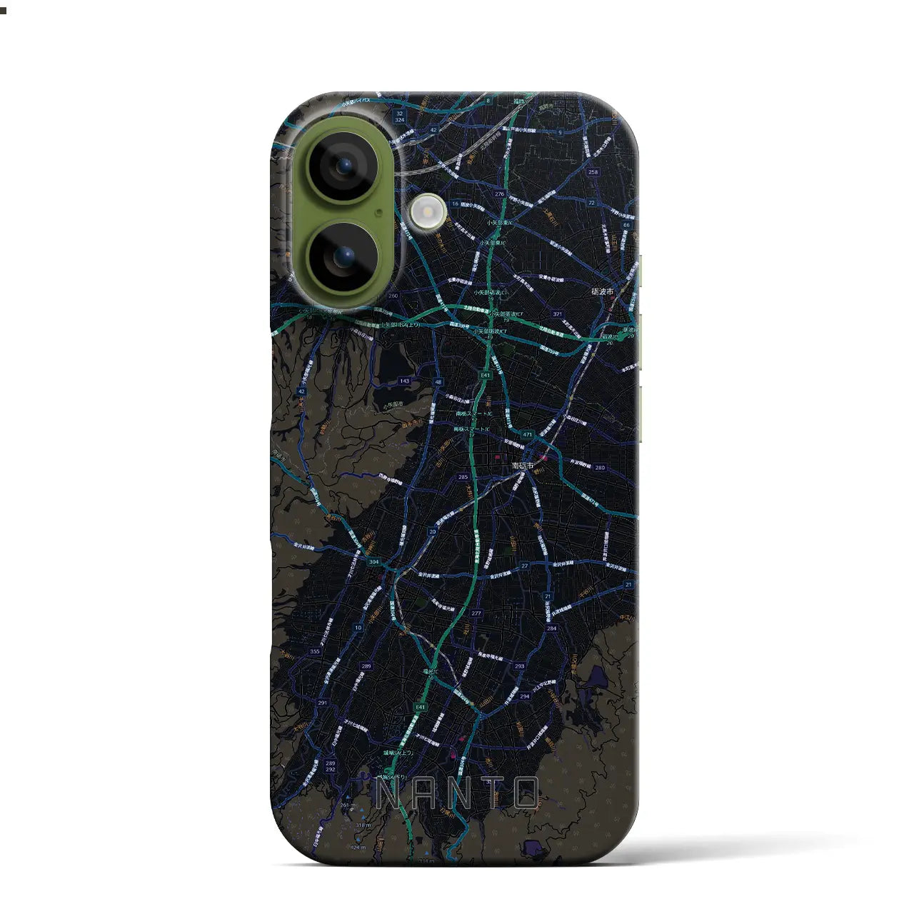 【南砺（富山県）】地図柄iPhoneケース（バックカバータイプ）