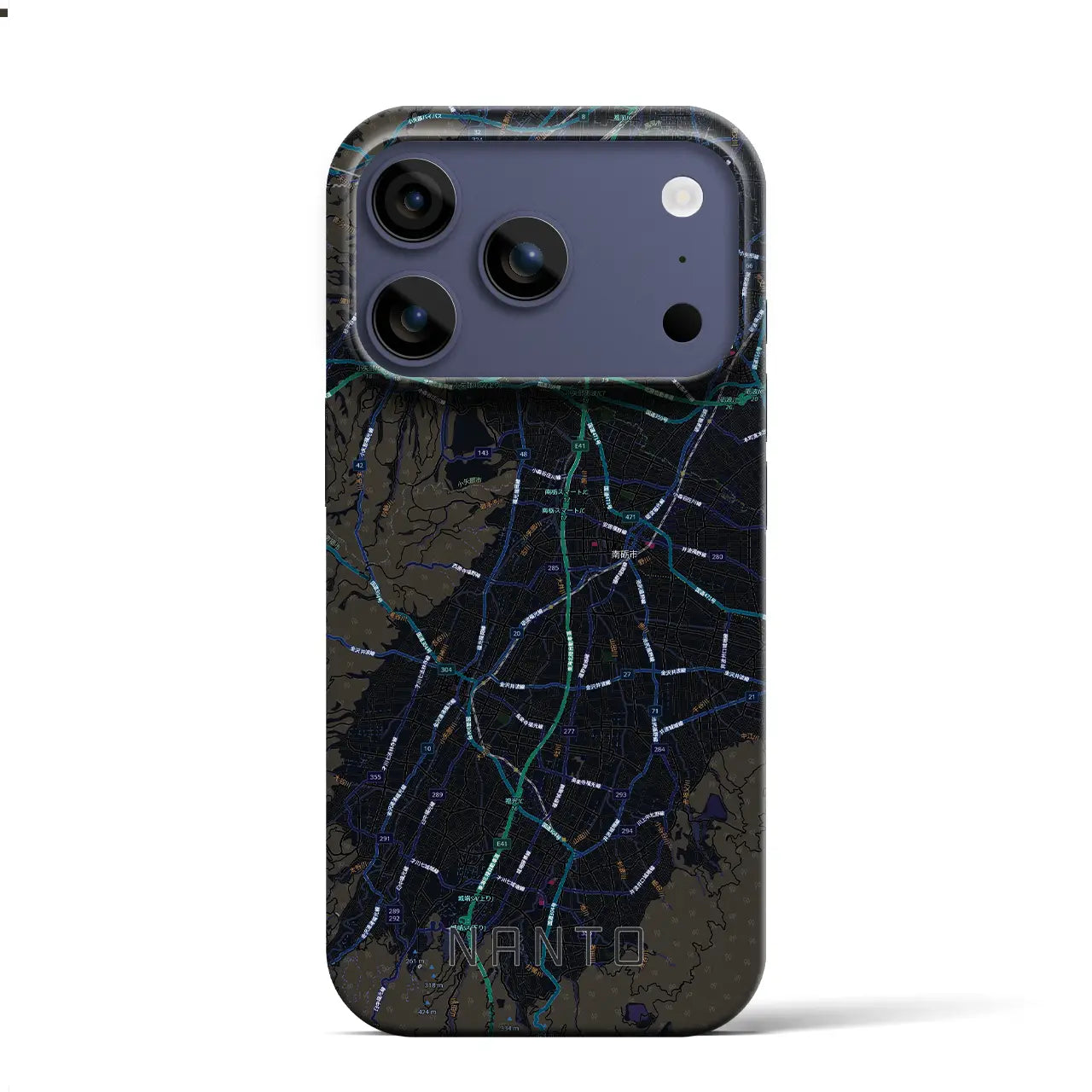 【南砺（富山県）】地図柄iPhoneケース（バックカバータイプ）