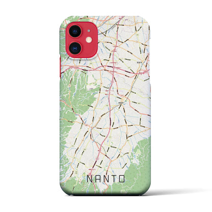 【南砺（富山県）】地図柄iPhoneケース（バックカバータイプ）