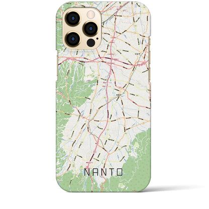 【南砺（富山県）】地図柄iPhoneケース（バックカバータイプ）