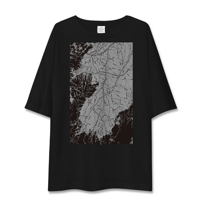 【南砺（富山県）】地図柄ビッグシルエットTシャツ