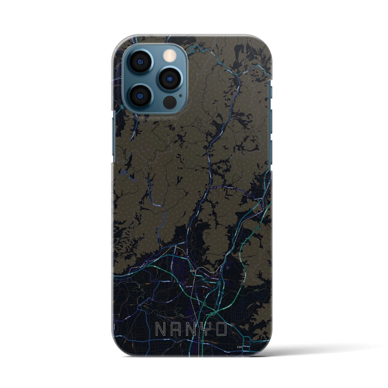 【南陽（山形県）】地図柄iPhoneケース（バックカバータイプ）