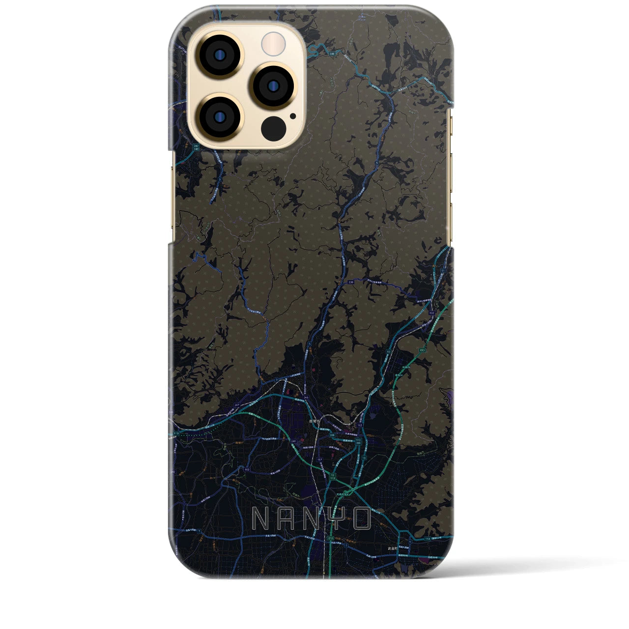 【南陽（山形県）】地図柄iPhoneケース（バックカバータイプ）