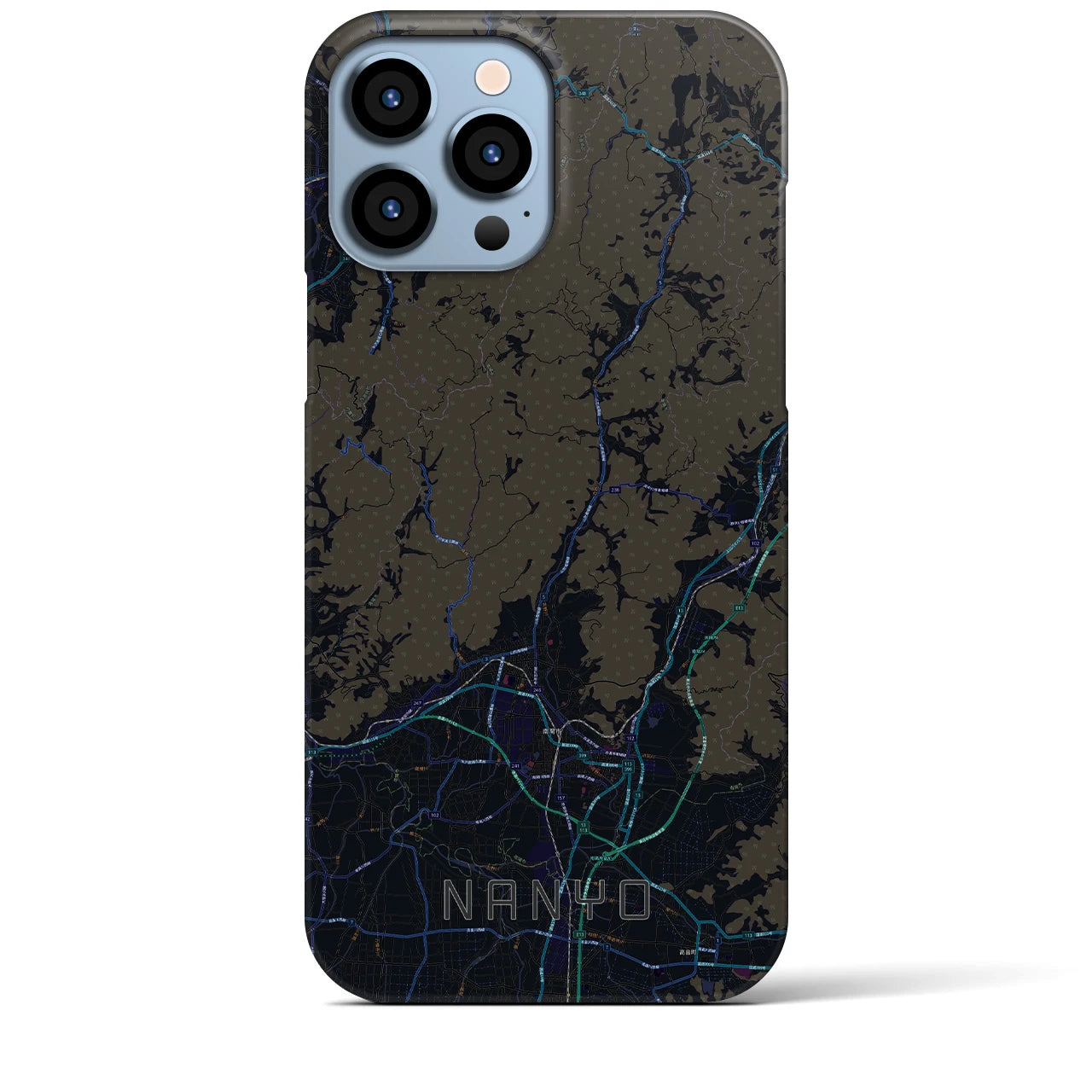 【南陽（山形県）】地図柄iPhoneケース（バックカバータイプ）