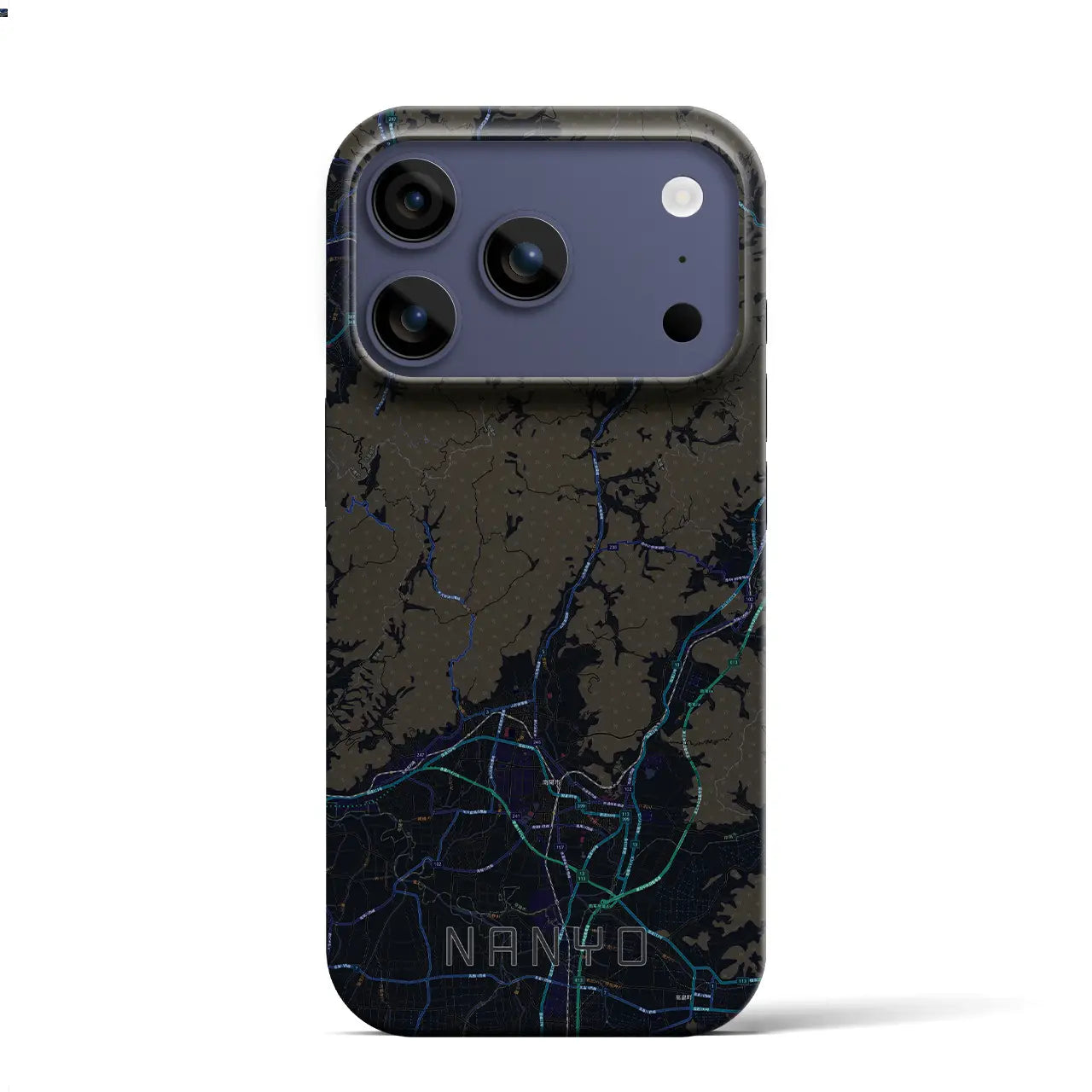 【南陽（山形県）】地図柄iPhoneケース（バックカバータイプ）