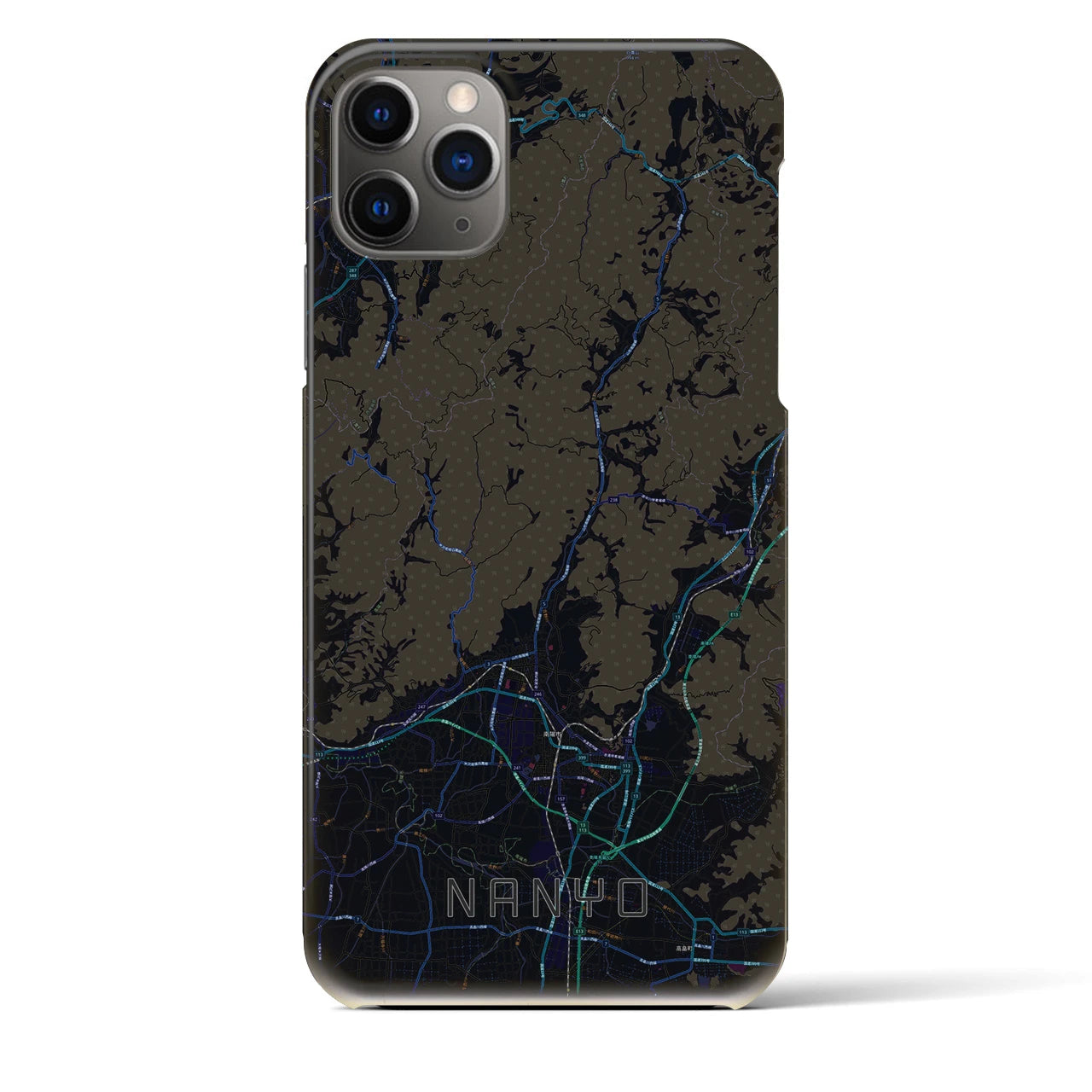 【南陽（山形県）】地図柄iPhoneケース（バックカバータイプ）