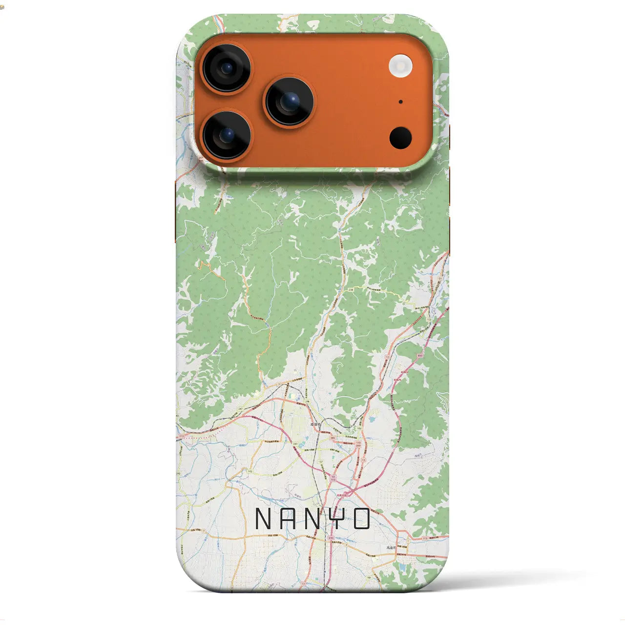 【南陽（山形県）】地図柄iPhoneケース（バックカバータイプ）