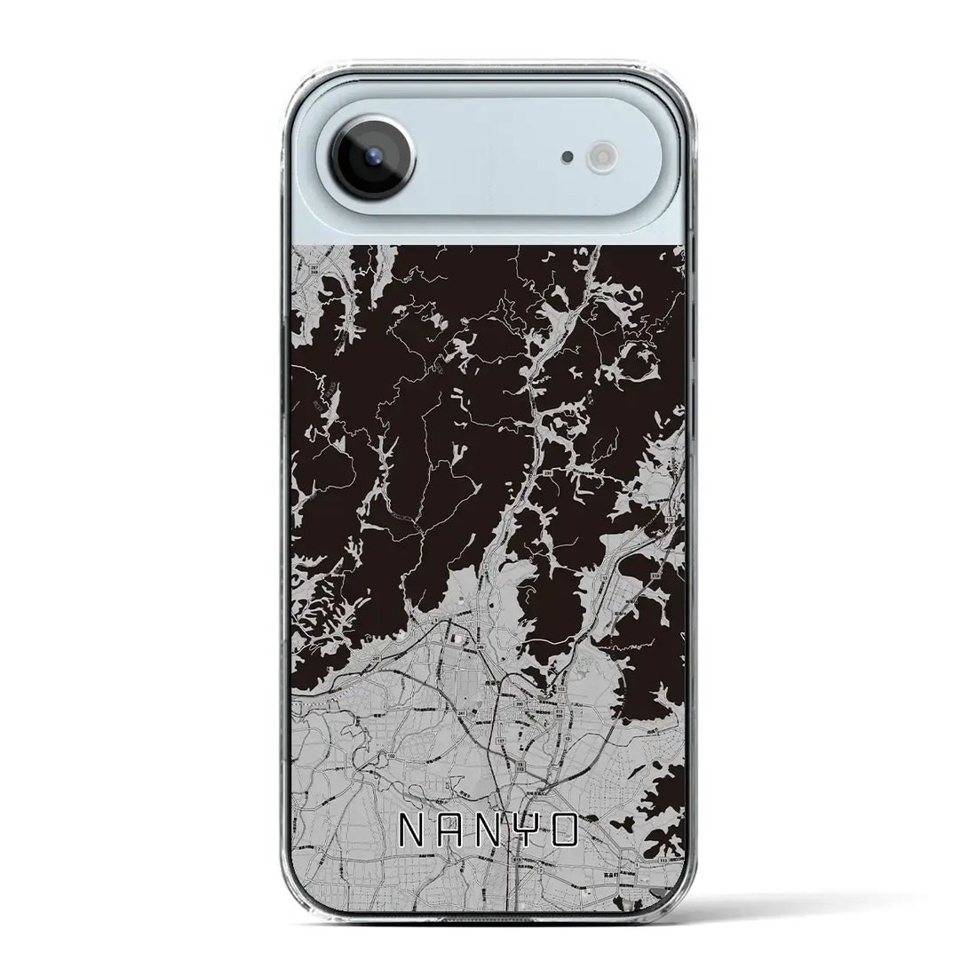 【南陽（山形県）】地図柄iPhoneケース（クリアタイプ）モノトーン・iPhone 17 Pro Max 用