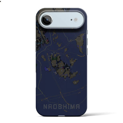 【直島（香川県）】地図柄iPhoneケース（バックカバータイプ）