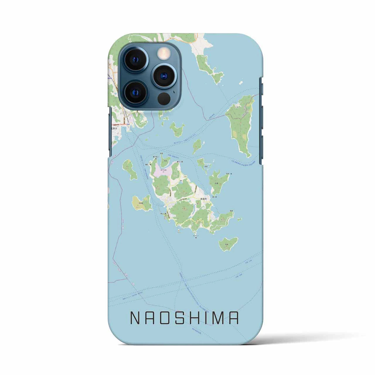 【直島（香川県）】地図柄iPhoneケース（バックカバータイプ）