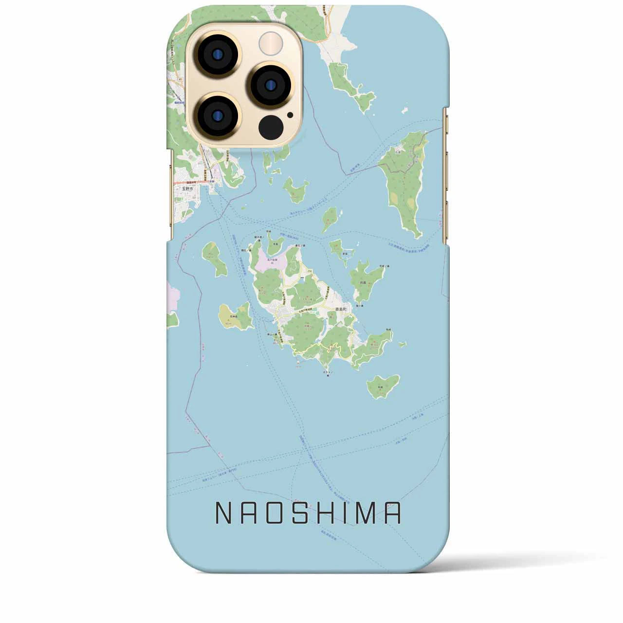 【直島（香川県）】地図柄iPhoneケース（バックカバータイプ）