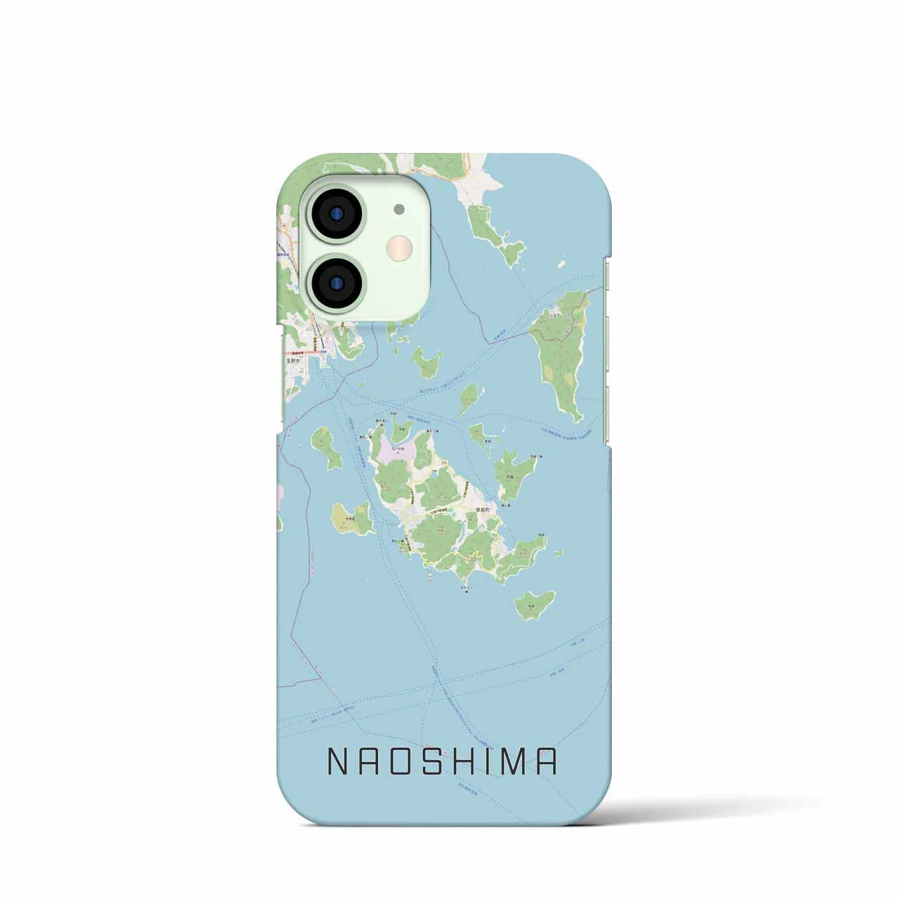 【直島（香川県）】地図柄iPhoneケース（バックカバータイプ）