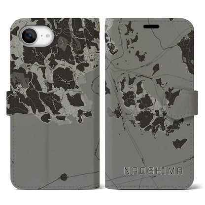 【直島（香川県）】地図柄iPhoneケース（手帳タイプ）