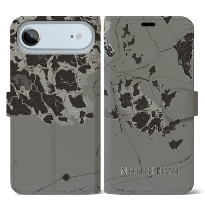 【直島（香川県）】地図柄iPhoneケース（手帳タイプ）