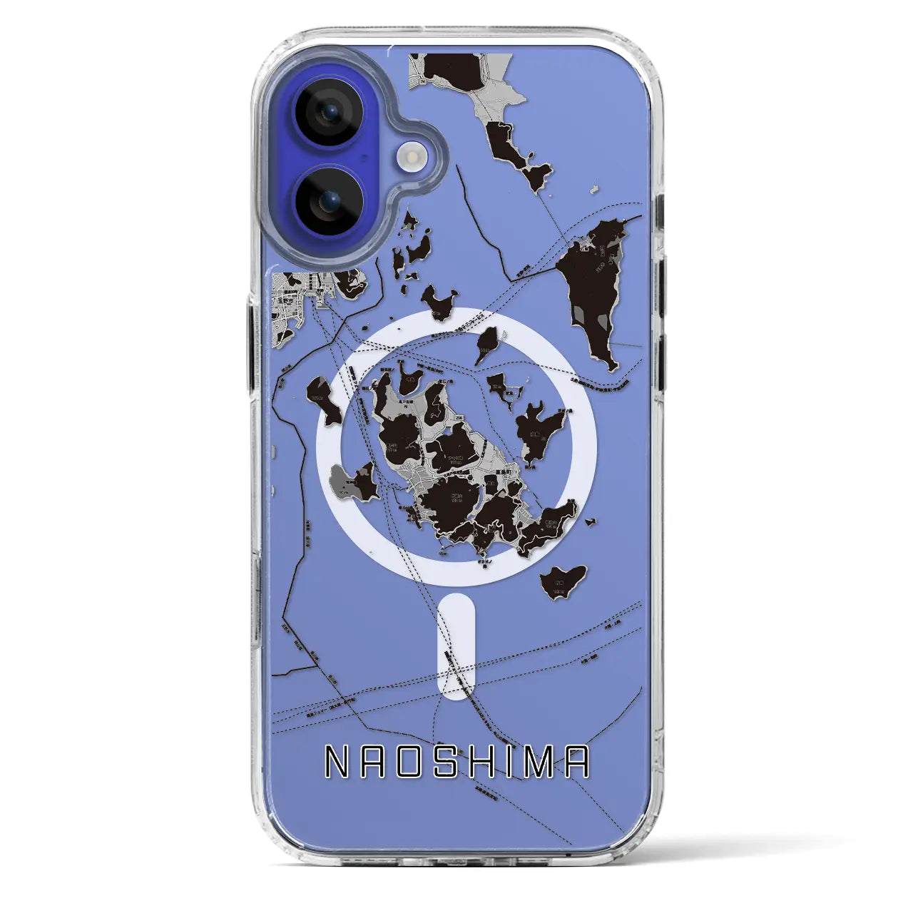 【直島（香川県）】地図柄iPhoneケース（MagSafeタイプ）