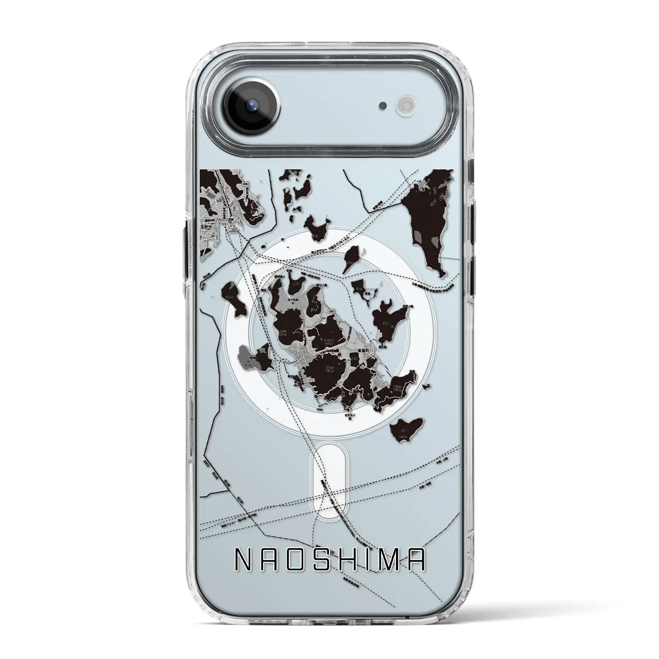 【直島（香川県）】地図柄iPhoneケース（MagSafeタイプ）