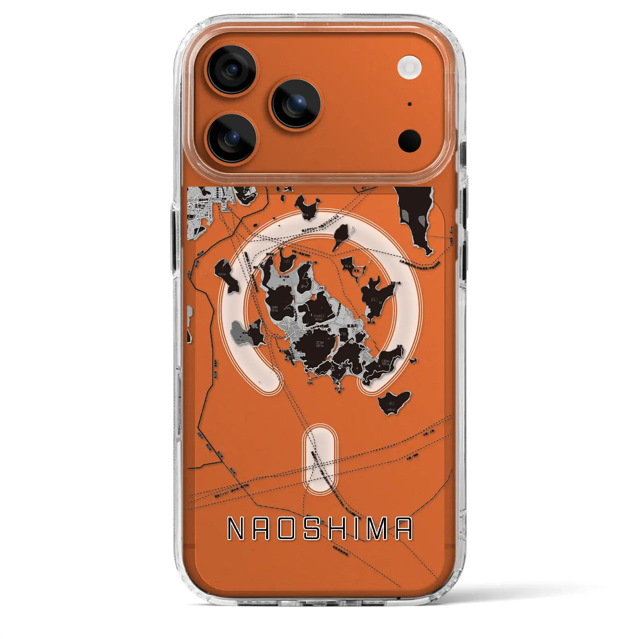 【直島（香川県）】地図柄iPhoneケース（MagSafeタイプ）