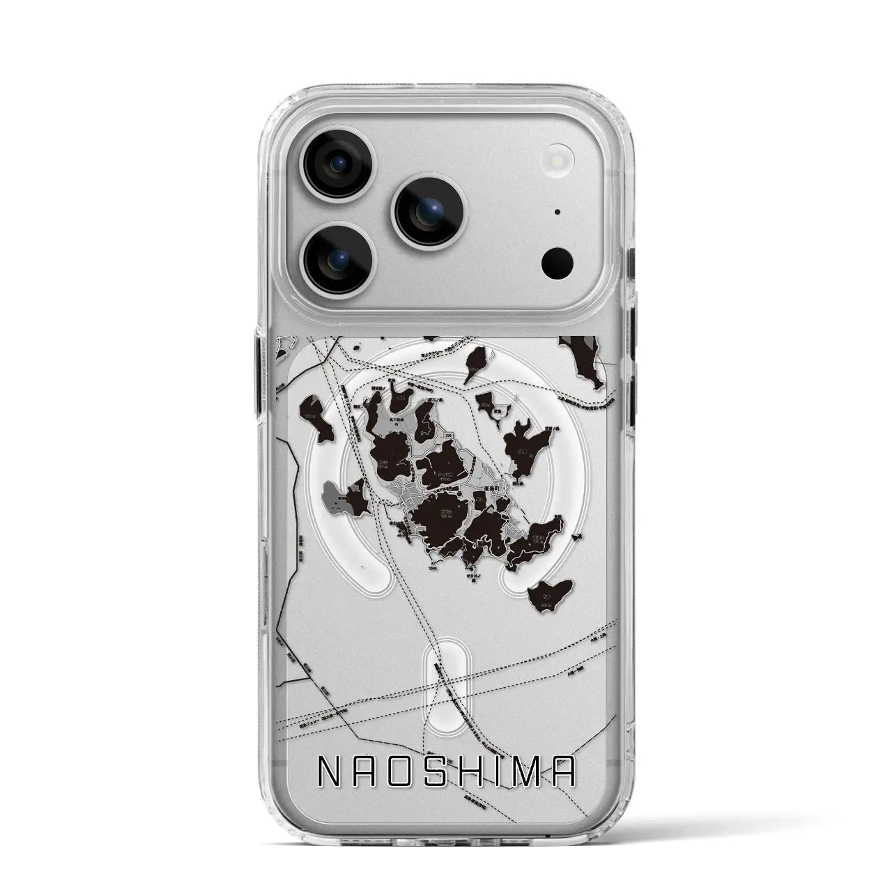 【直島（香川県）】地図柄iPhoneケース（MagSafeタイプ）