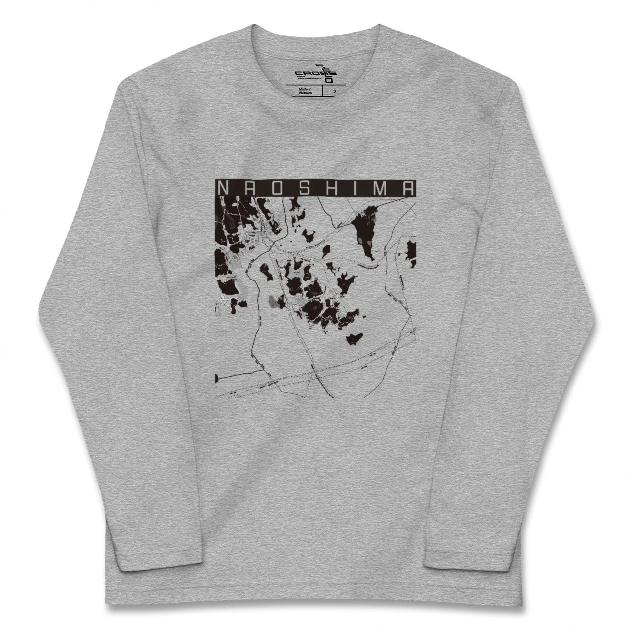 【直島（香川県）】地図柄ロングスリーブTシャツ