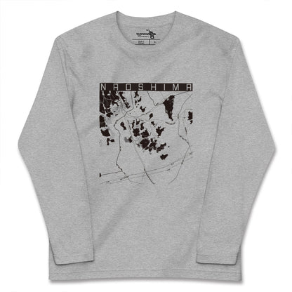 【直島（香川県）】地図柄ロングスリーブTシャツ