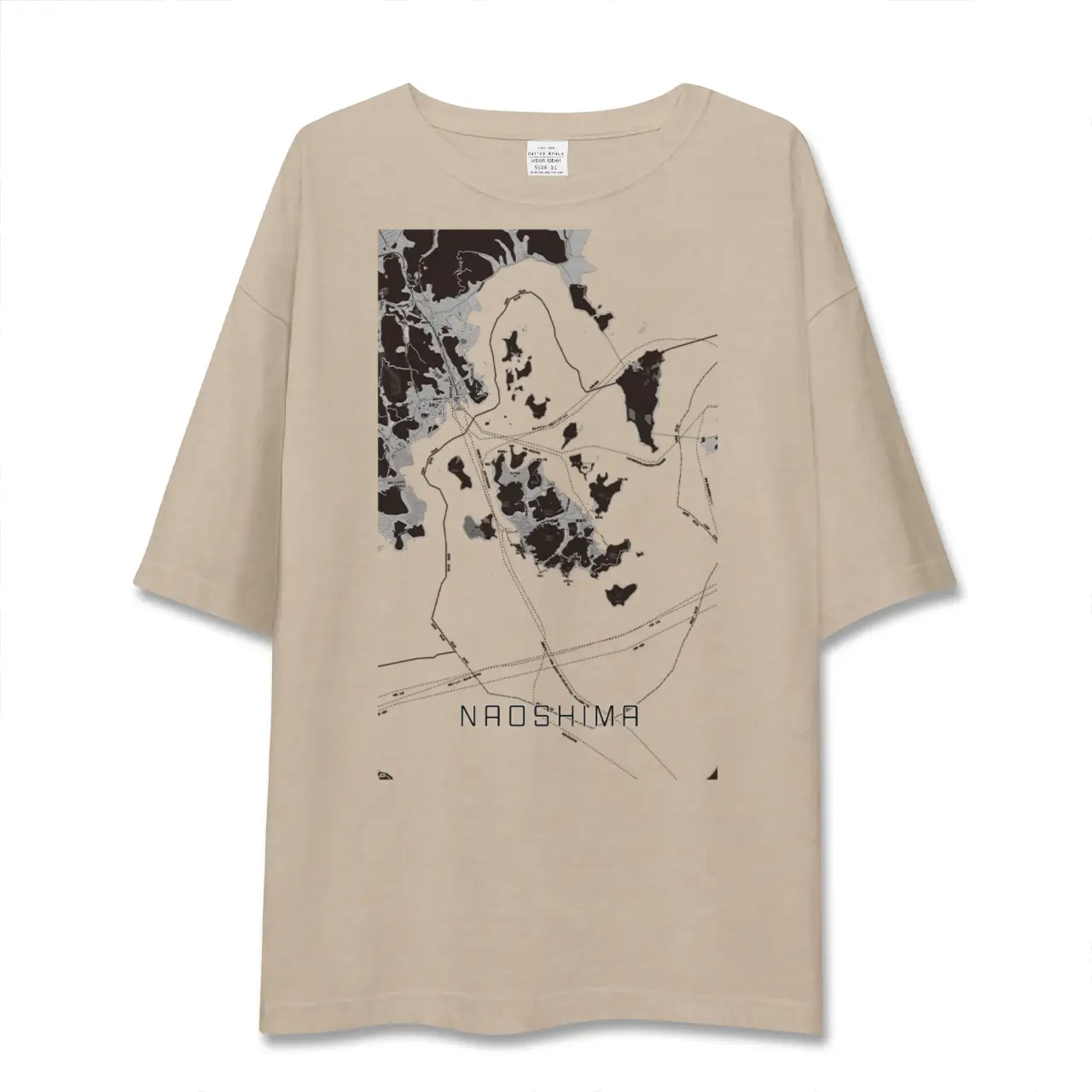 【直島（香川県）】地図柄ビッグシルエットTシャツ
