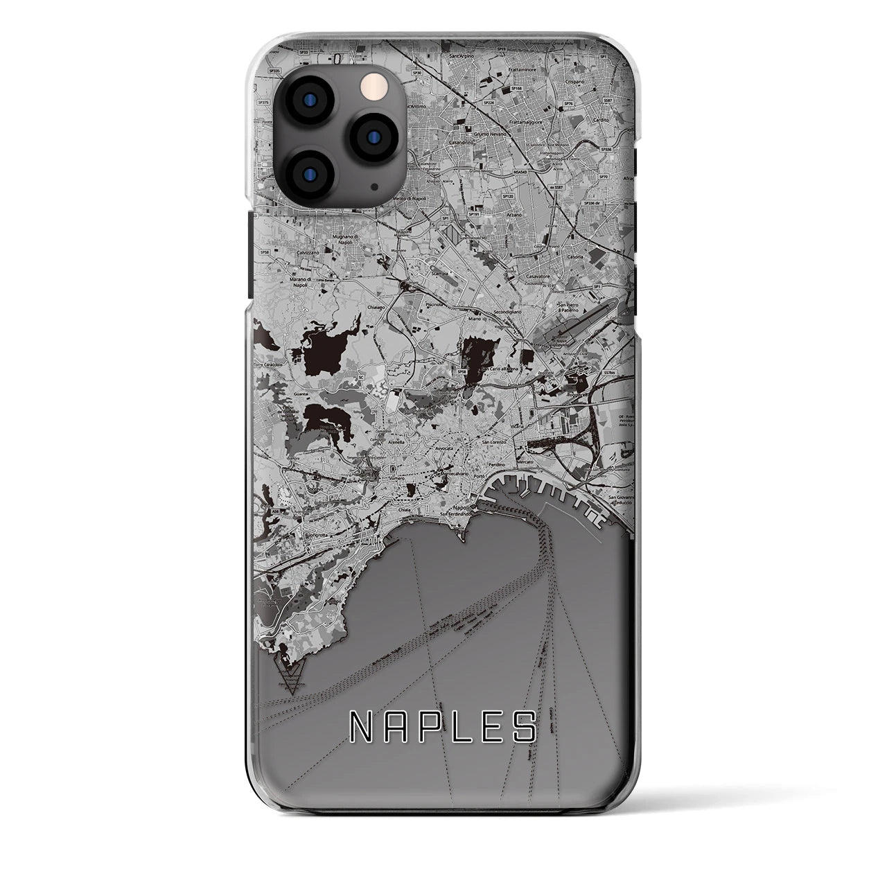 【ナポリ（イタリア）】地図柄iPhoneケース（クリアタイプ）