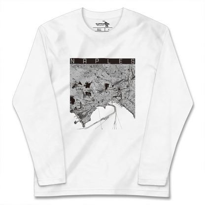 【ナポリ（イタリア）】地図柄ロングスリーブTシャツ
