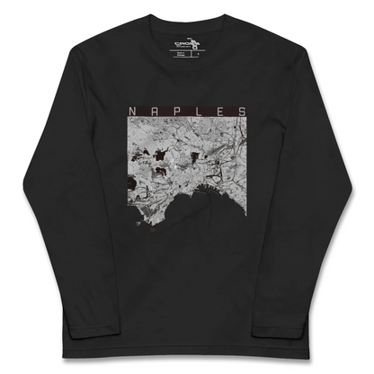【ナポリ（イタリア）】地図柄ロングスリーブTシャツ