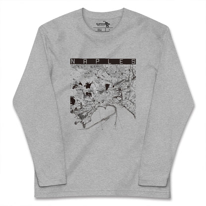 【ナポリ（イタリア）】地図柄ロングスリーブTシャツ