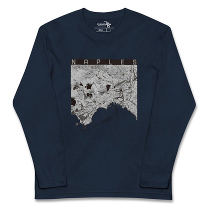 【ナポリ（イタリア）】地図柄ロングスリーブTシャツ