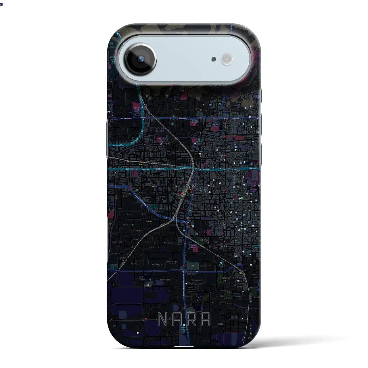 【奈良2（奈良県）】地図柄iPhoneケース（バックカバータイプ）