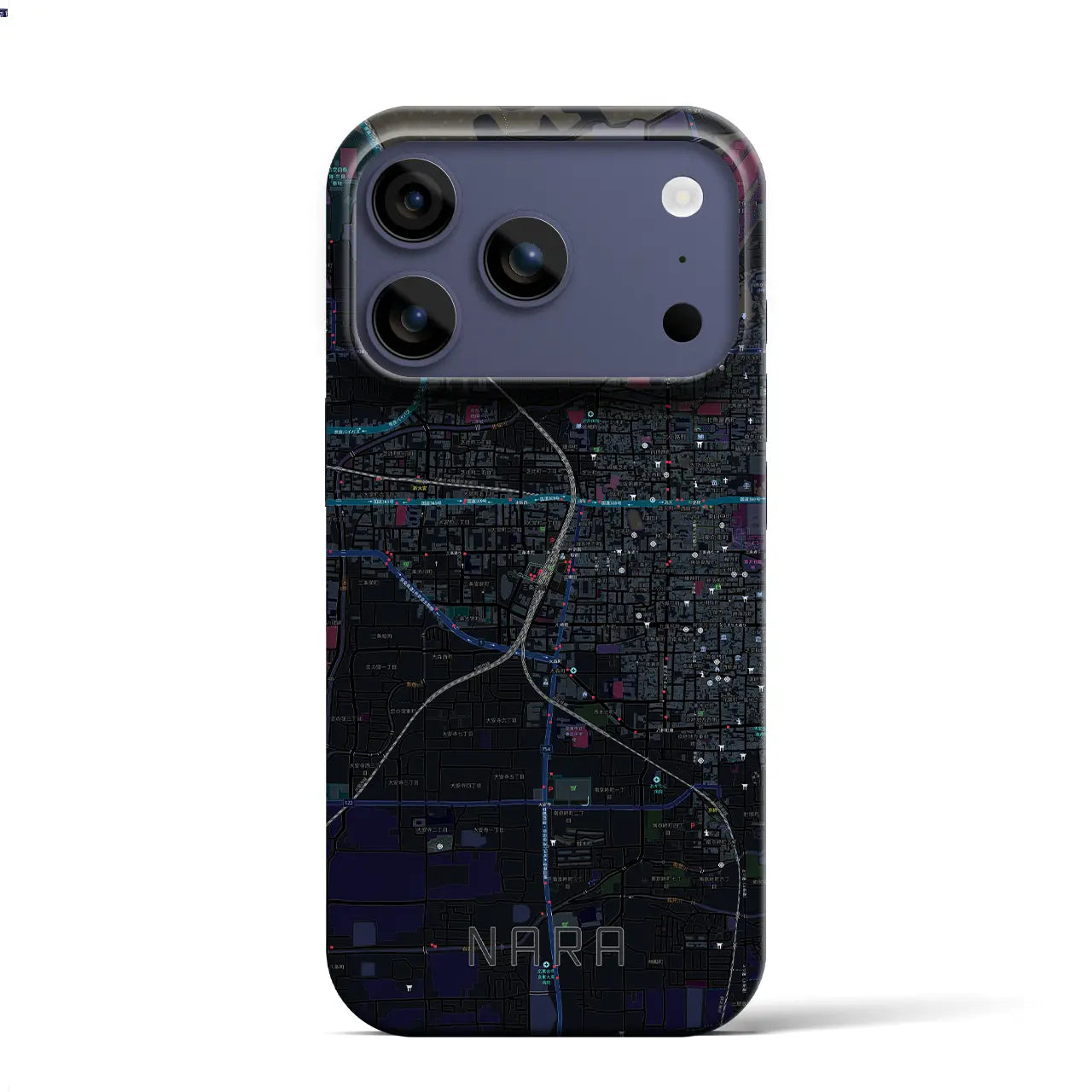 【奈良2（奈良県）】地図柄iPhoneケース（バックカバータイプ）