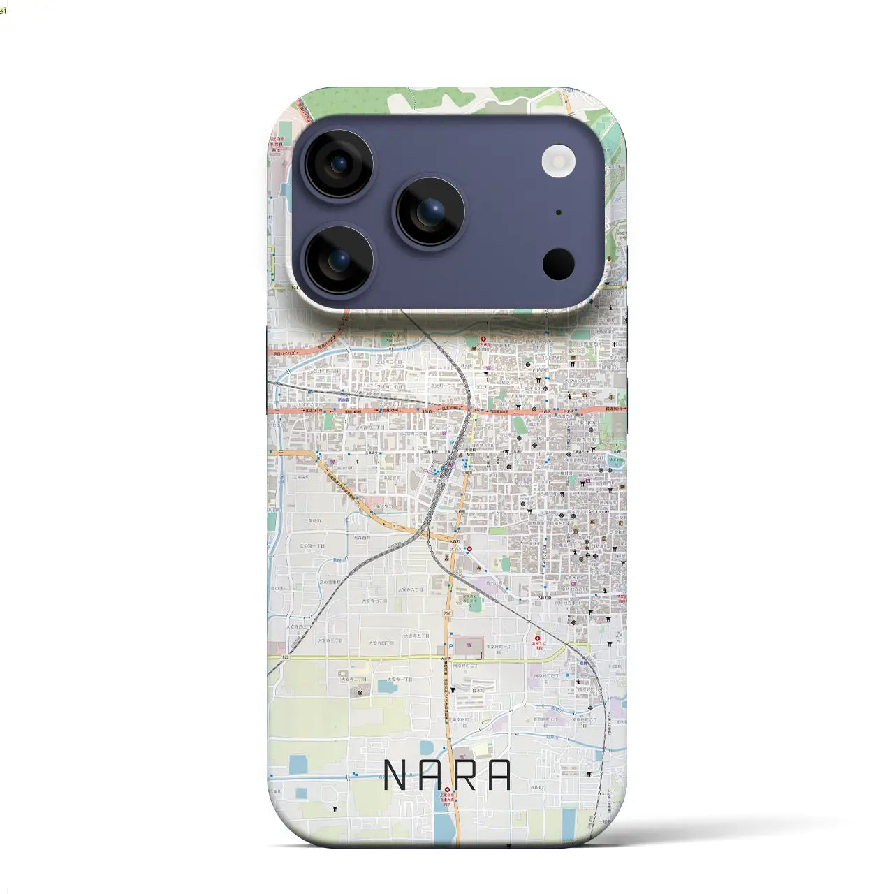 【奈良2（奈良県）】地図柄iPhoneケース（バックカバータイプ）