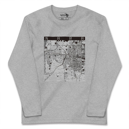 【奈良2（奈良県）】地図柄ロングスリーブTシャツ