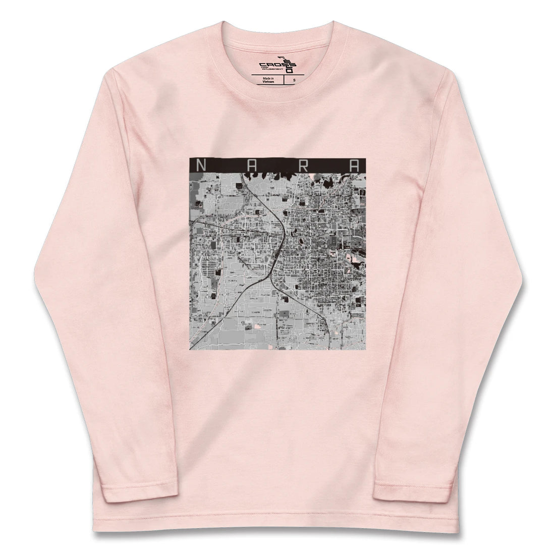 【奈良2（奈良県）】地図柄ロングスリーブTシャツ