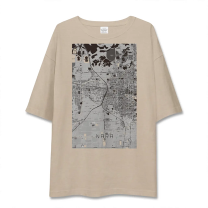 【奈良2（奈良県）】地図柄ビッグシルエットTシャツ